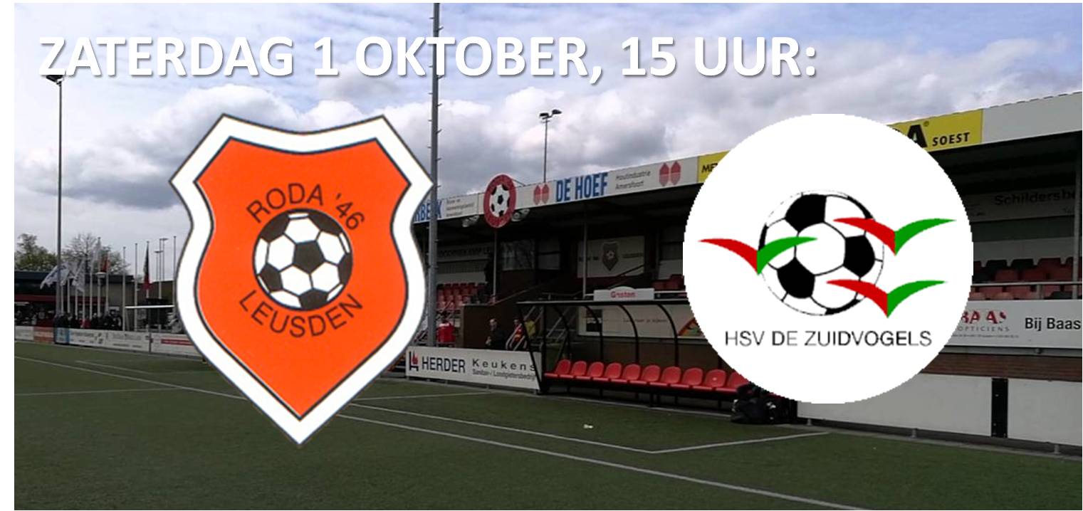 Zaterdag 1 oktober: Roda'46 Zat1 - Zuidvogels