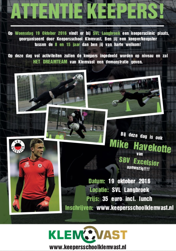 Keepersdag in de herfstvakantie bij SVL