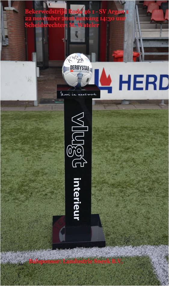 Voorbeschouwing bekerwedstrijd Roda’46 1 – SV Argon 1
