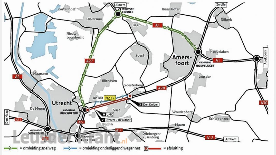Komend weekend: afsluiting A28