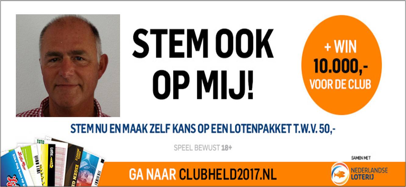 Hans van Mourik in de race voor clubheld 2017