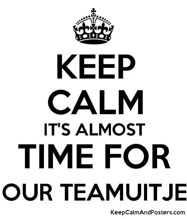 Teamuitje zaterdag selectie