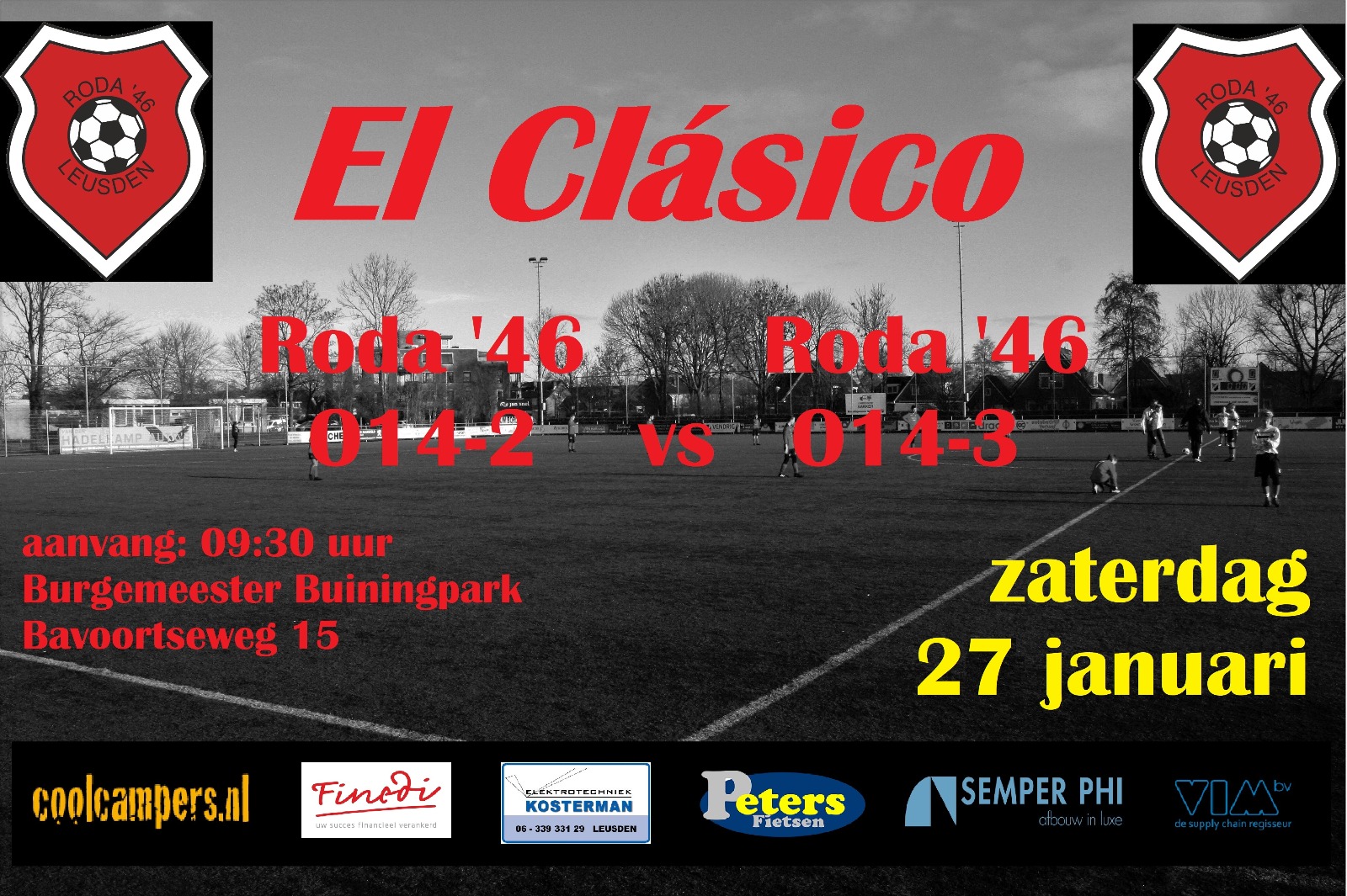 Aanstaande zaterdag Roda'46 JO14.2 - JO14.3