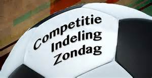 Competitie indeling Zondag selectie
