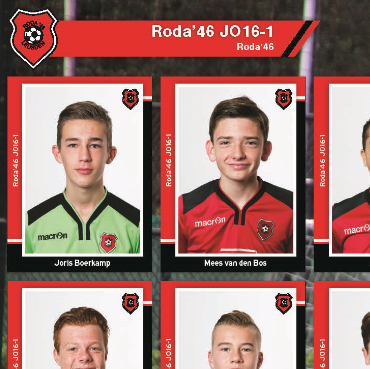 Aftrap Voetbalplaatjes Roda'46 op 3 november