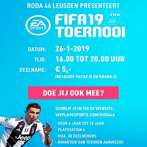 26 januari: FIFA19 toernooi