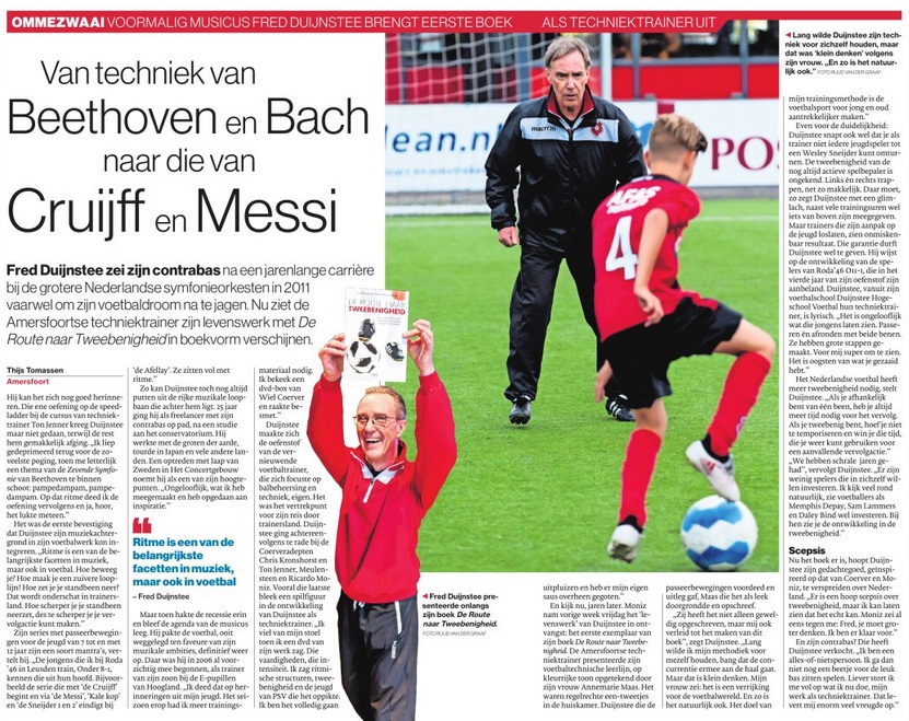 Van techniek van BEETHOVEN en BACH naar die van CRUIJFF en MESSI