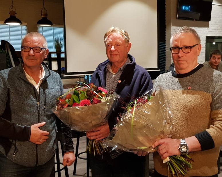 Henk Houtveen, Gerard v.d.Belt en Gerrit Duinsbergen Leden van Verdienste
