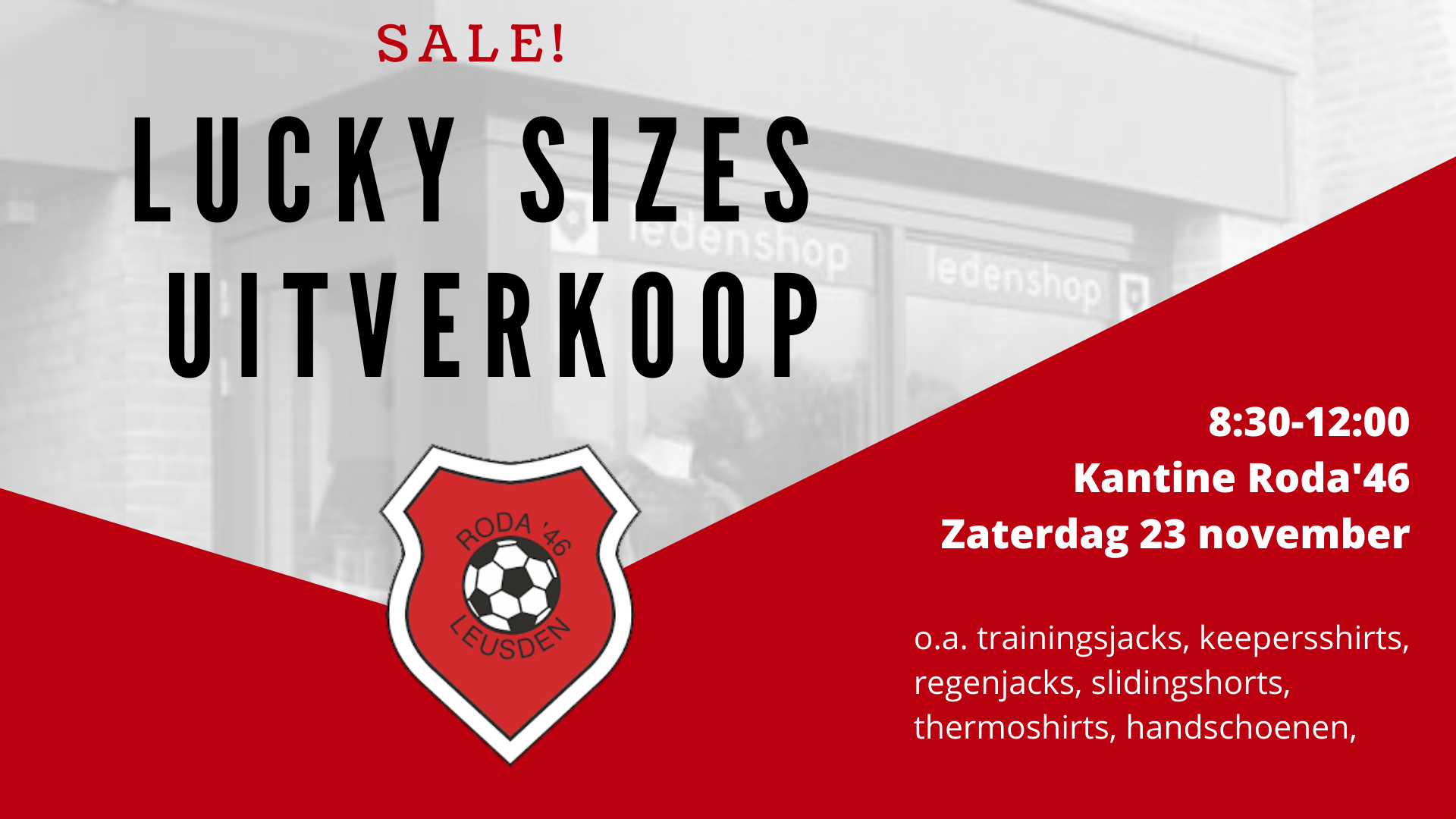 Lucky Sizes Uitverkoop