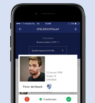 Correcte foto in wedstrijdzakenapp