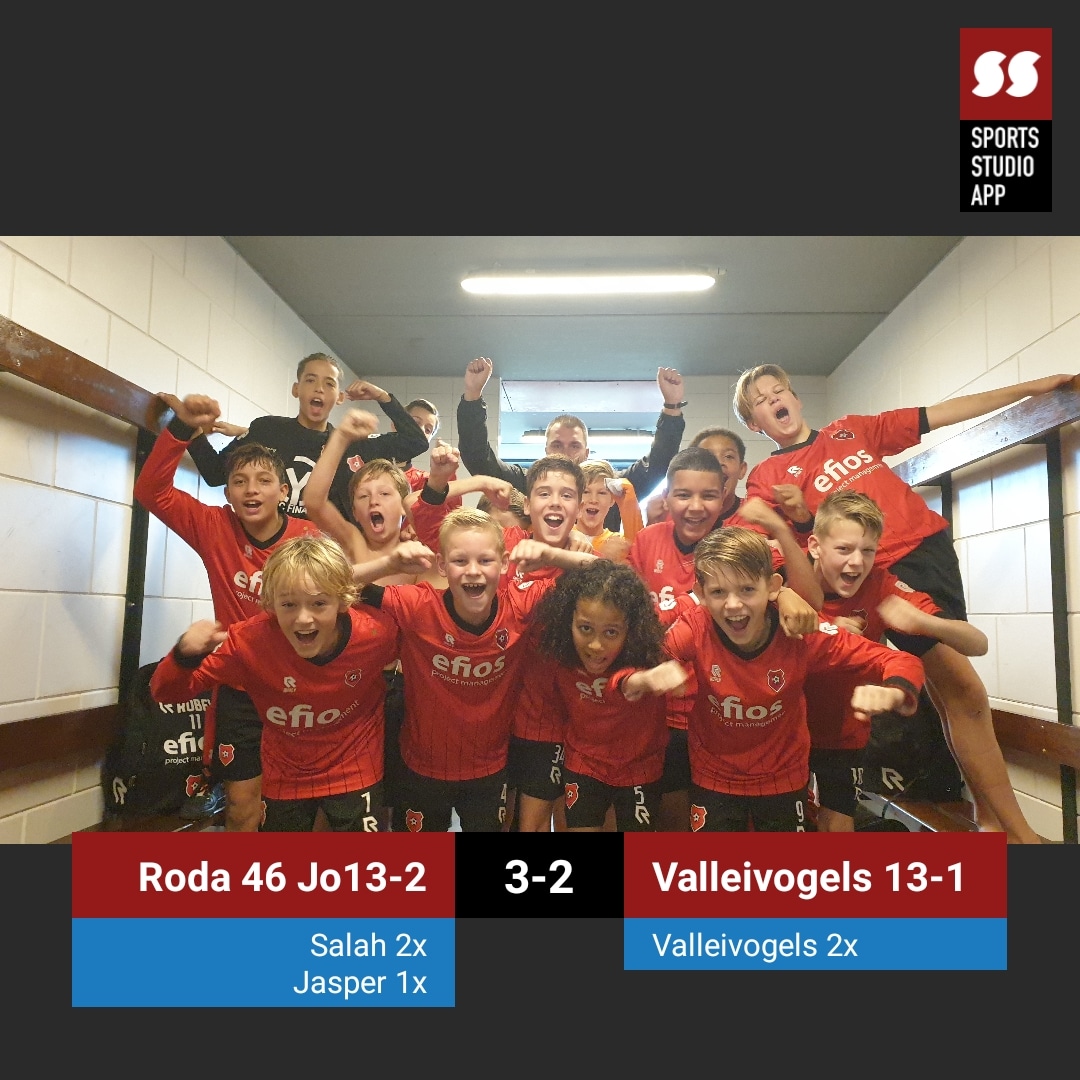 JO13-2 wint eerste wedstrijd in 2e fase
