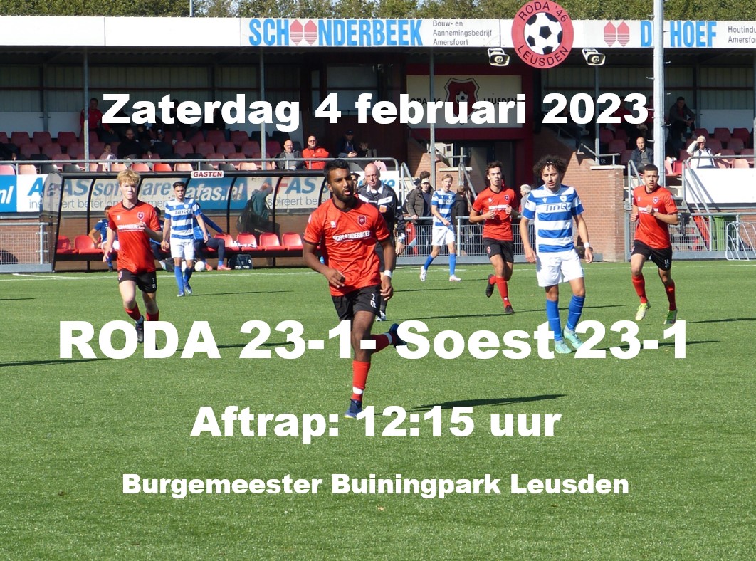 Voorbeschouwing RODA 23-1 -Soest 23-1