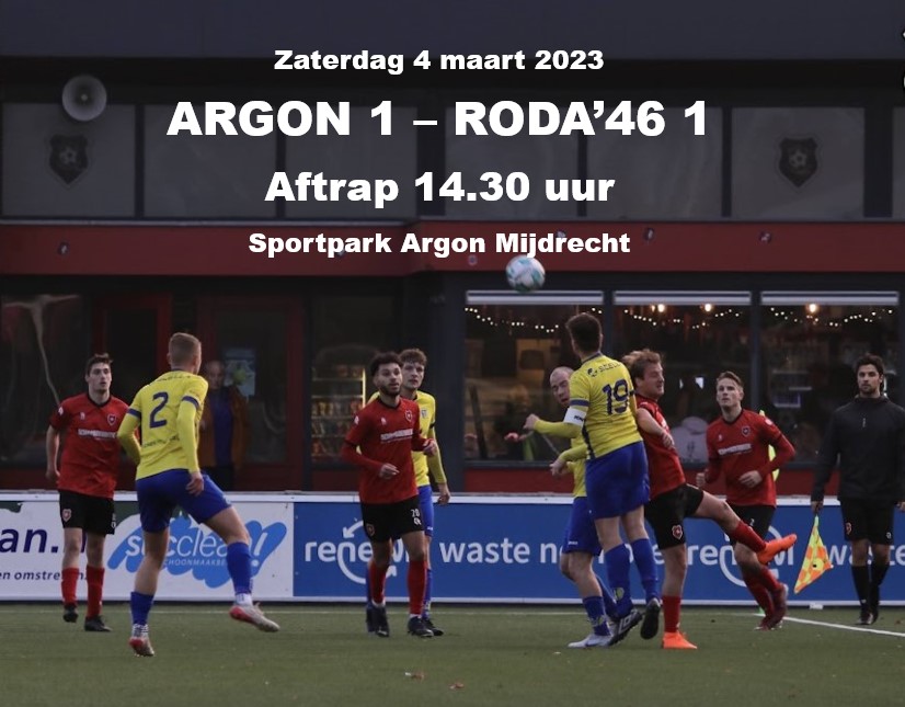 Voorbeschouwing ARGON 1 - RODA 1