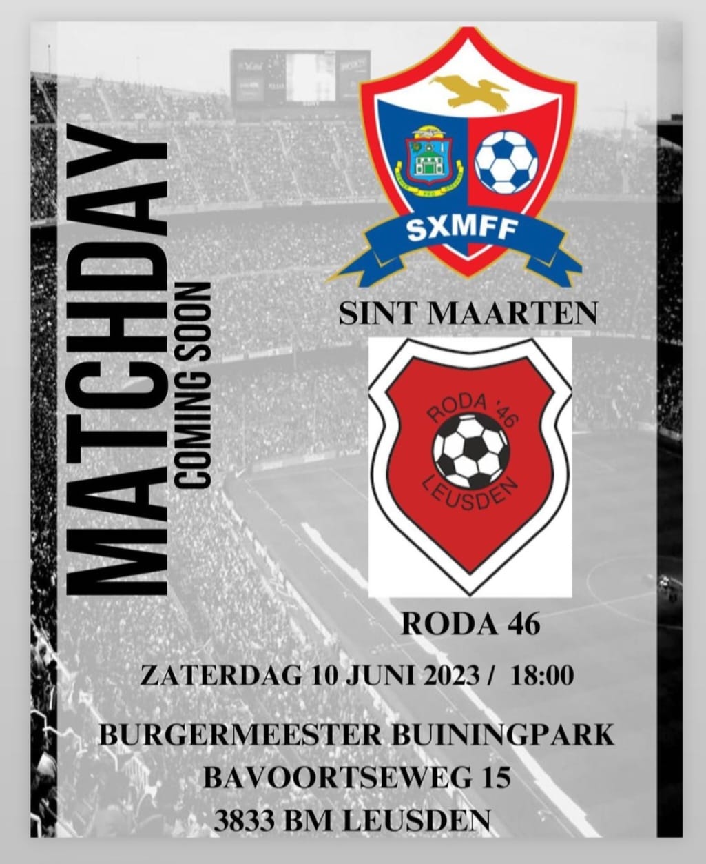 RODA 1 tegen Nationaal Elftal Sint Maarten