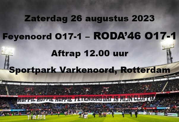 RODA 17-1 loot Feyenoord in de beker