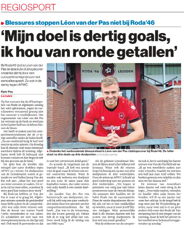 'Mijn doel is dertig goals, ik hou van ronde getallen'