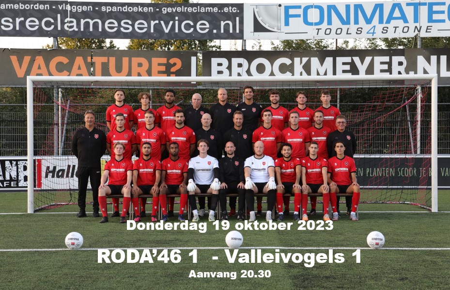 RODA'46 1 speelt donderdagavond bekerwedstrijd