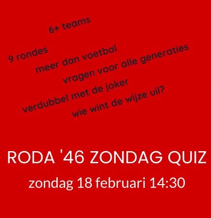 Zondag Quiz op 18 februari