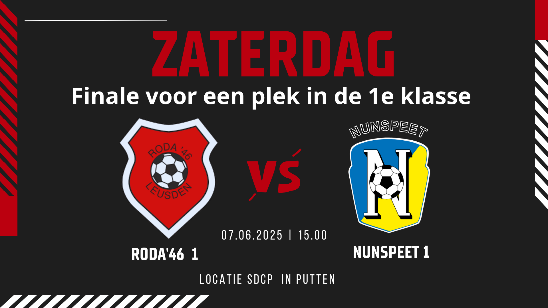 Finale Roda'46 1 - VV Nunspeet 1