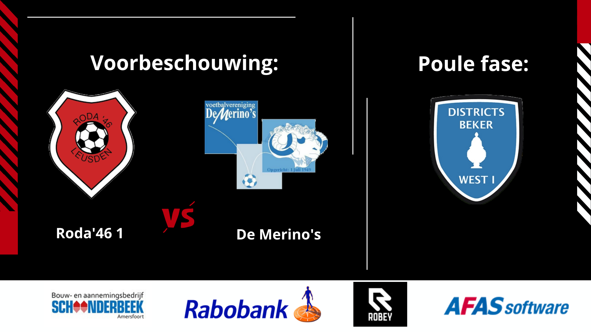 Voorbeschouwing bekerwedstrijd Roda'46 tegen de Merino's