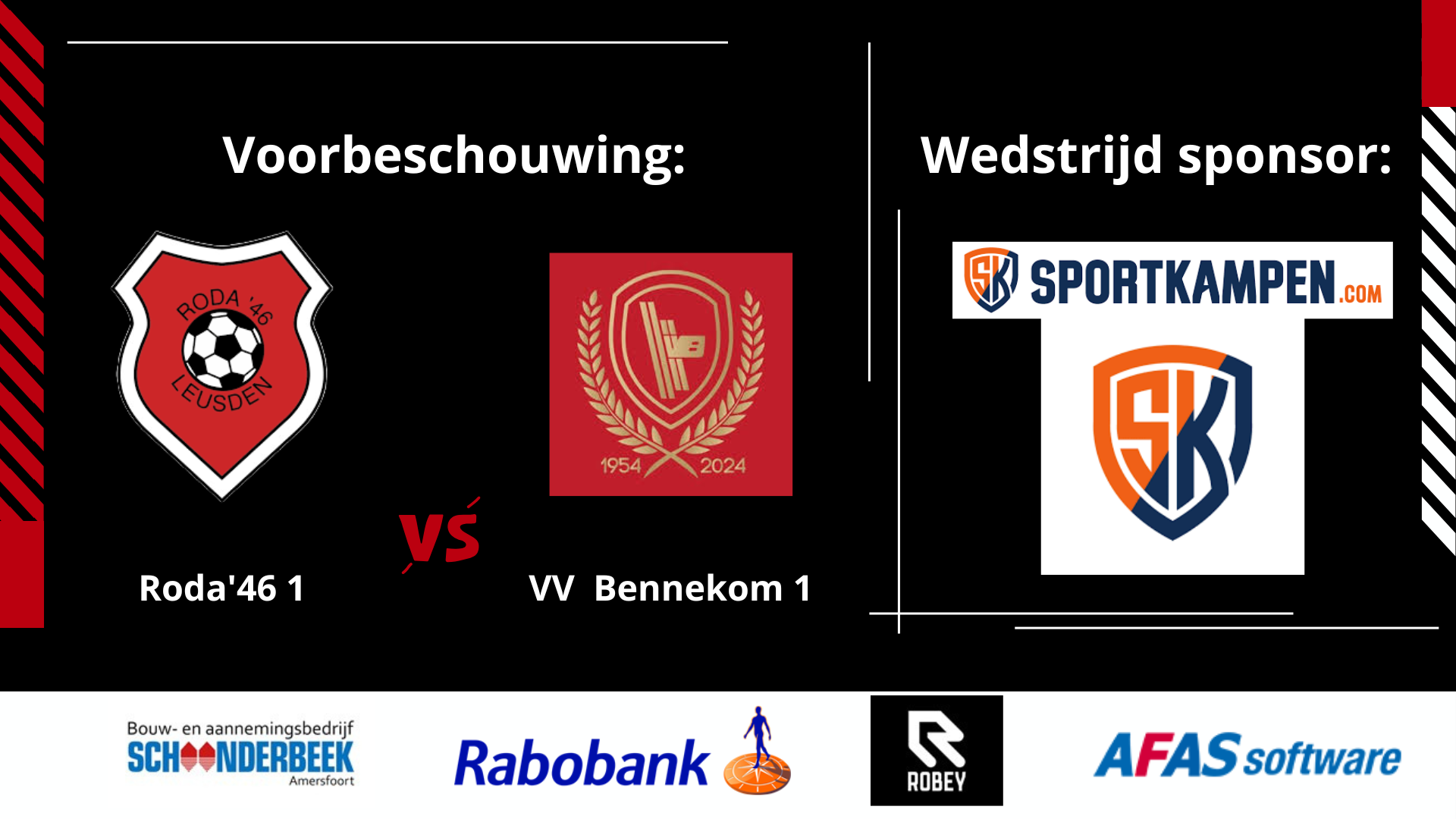 ZATERDAG a.s.: RODA'46 – BENNEKOM