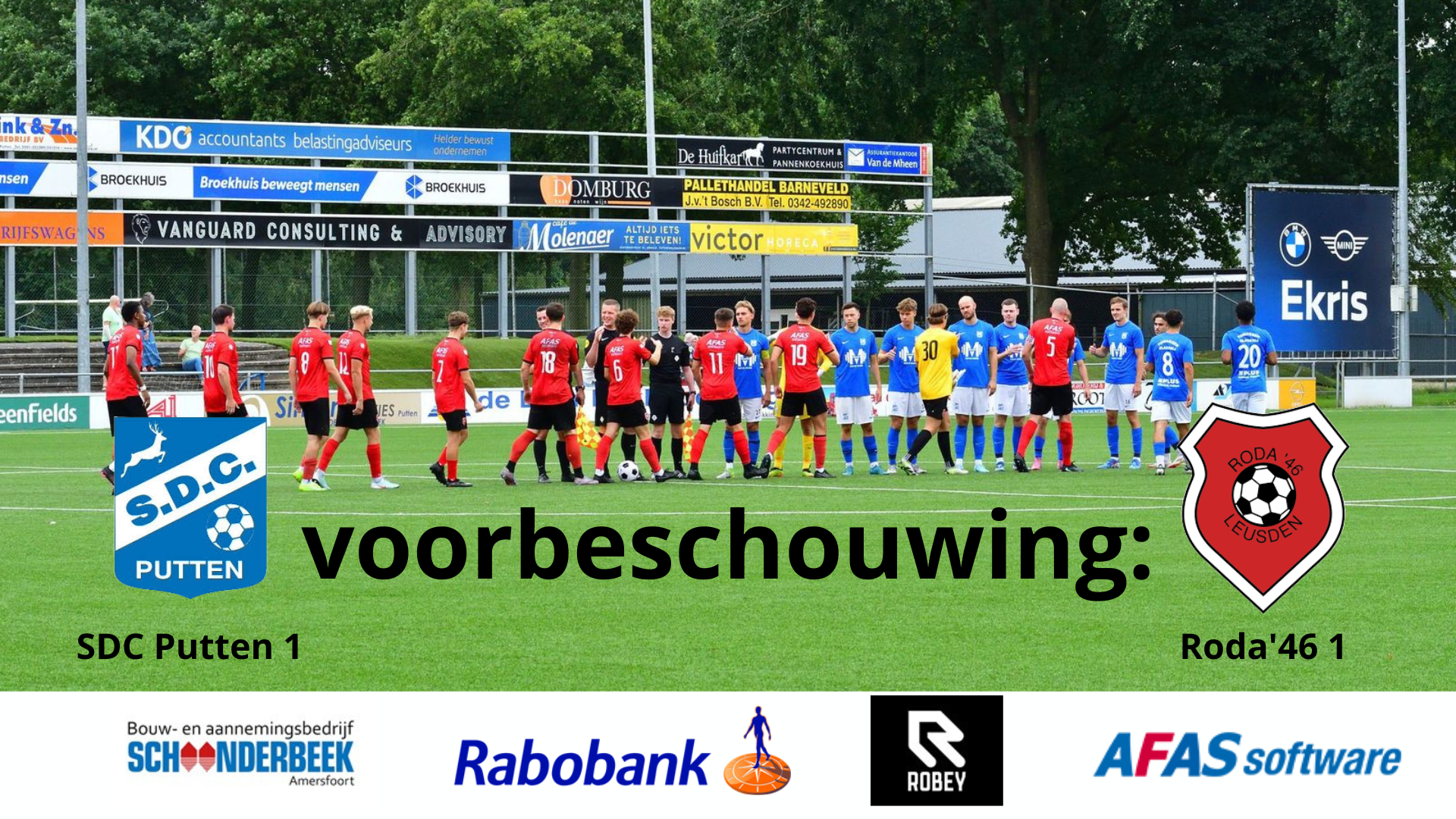 RODA'46 1 GAAT ZATERDAG OP BEZOEK BIJ HET STERKE SDC PUTTEN