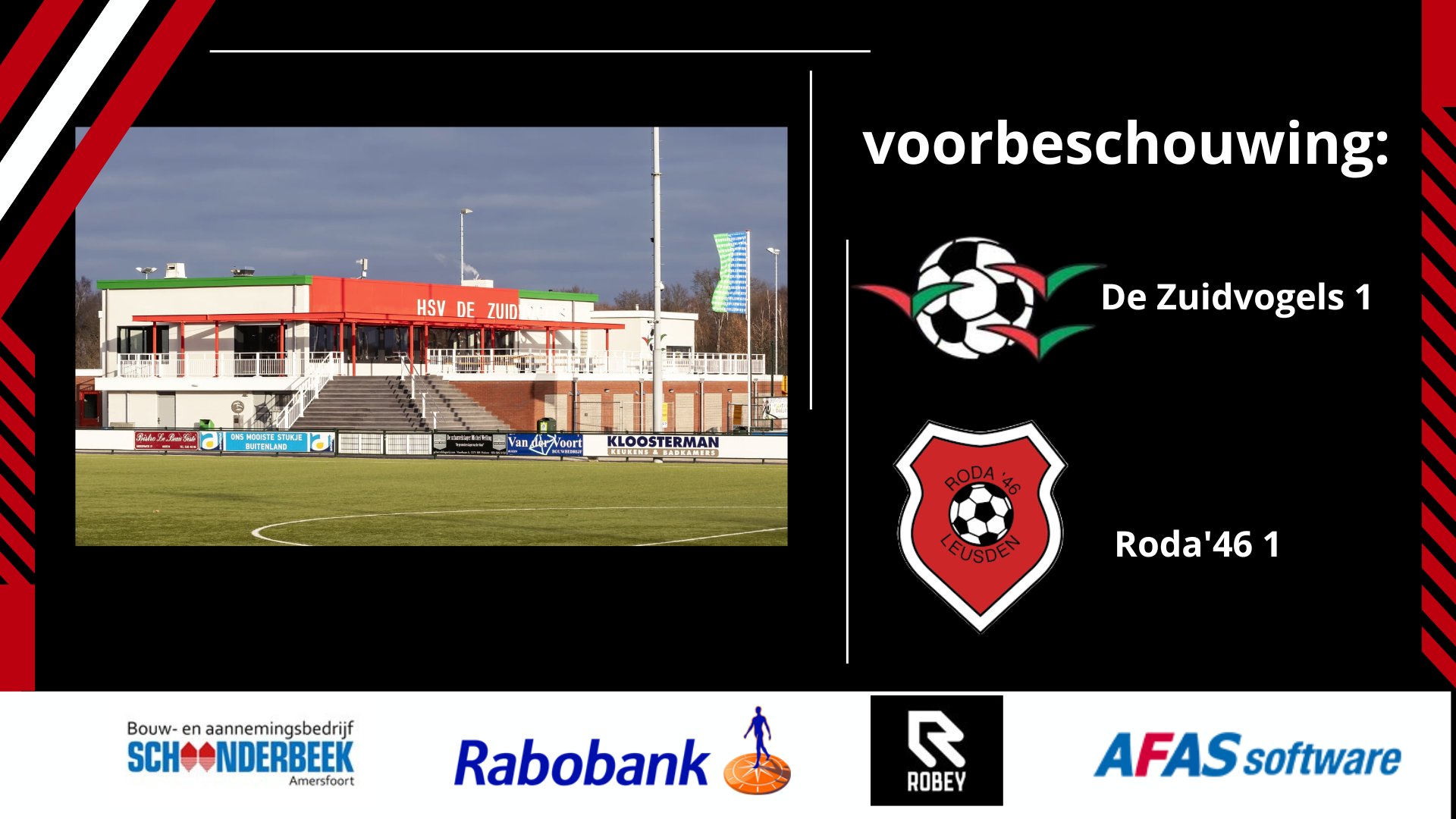 RODA'46 GAAT ZATERDAG OP BEZOEK BIJ HSV DE ZUIDVOGELS