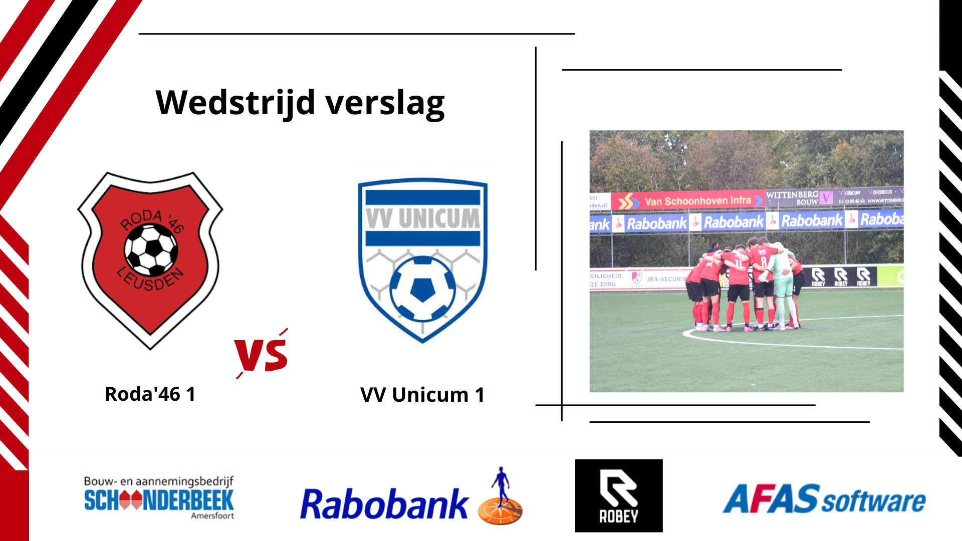 Wedstrijd verslag: Roda'46 1 - v.v. Unicum 1