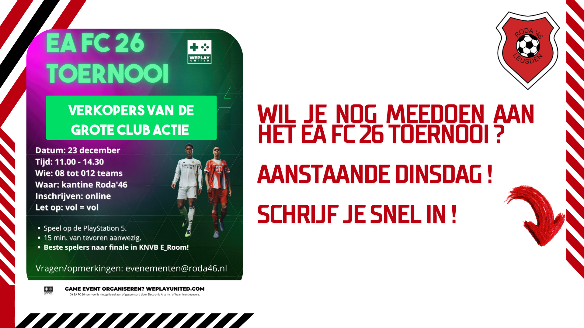 Fc 26 Toernooi deelnemers gezocht