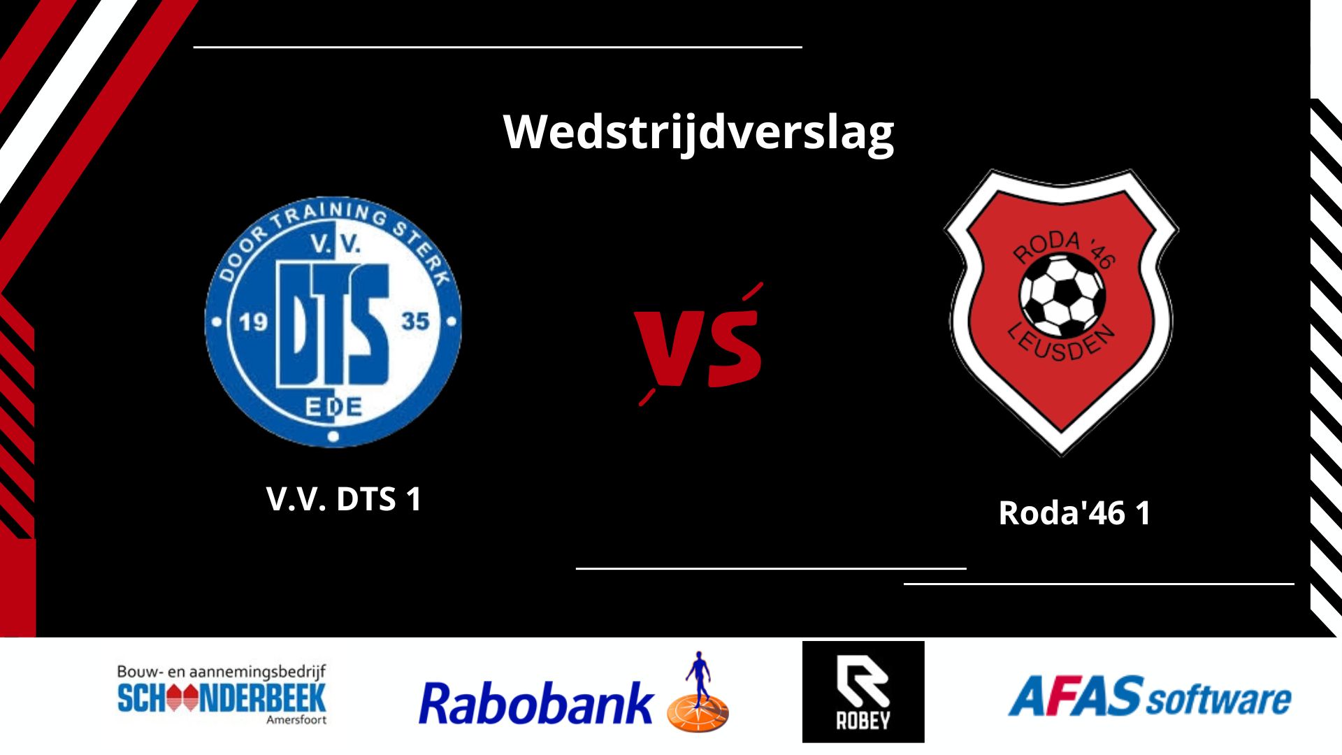 Wedstrijdverslag V.V. DTS 1 - Roda'46 1