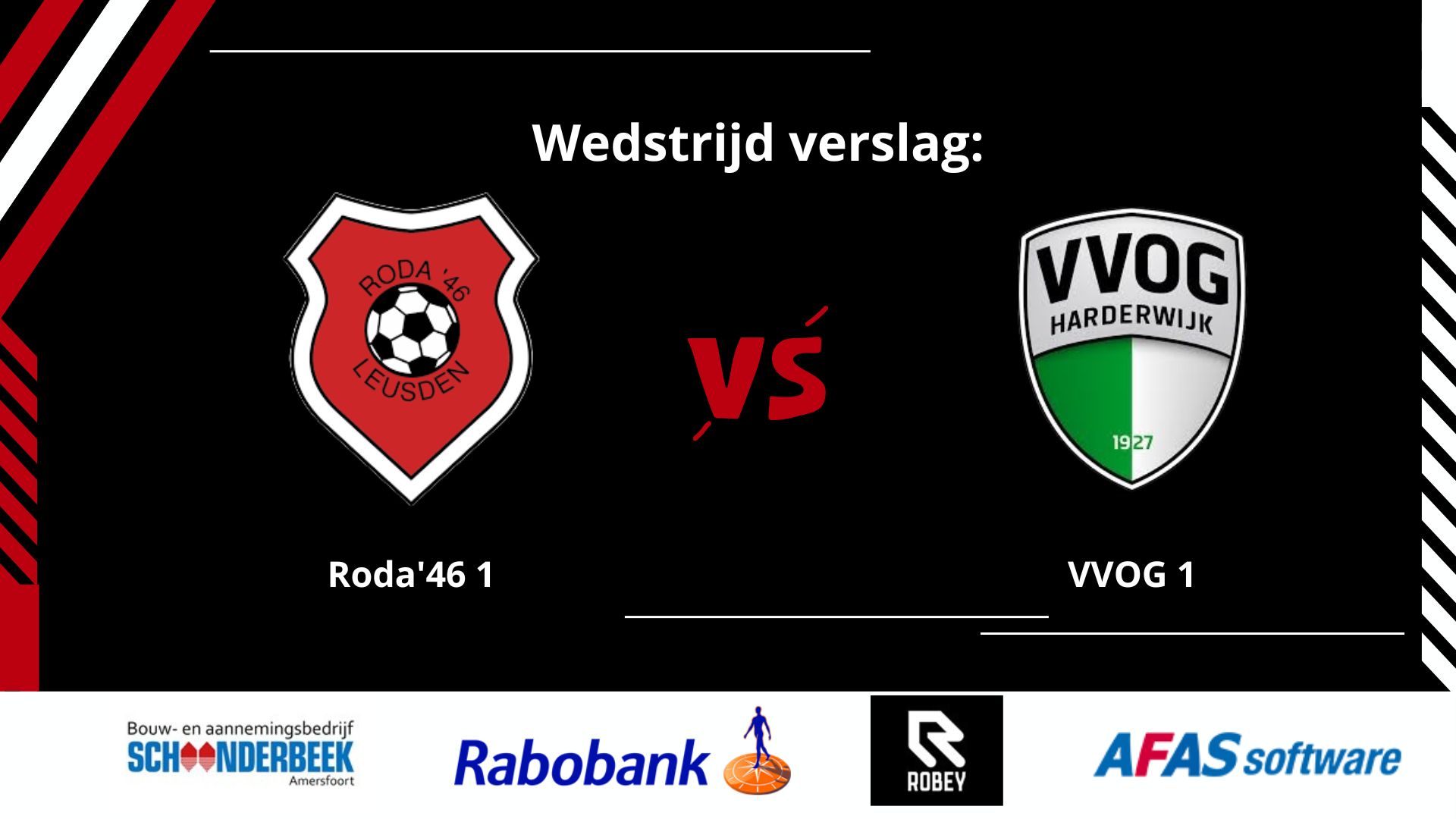 Wedstrijd verslag Roda'46 1 - VVOG 1