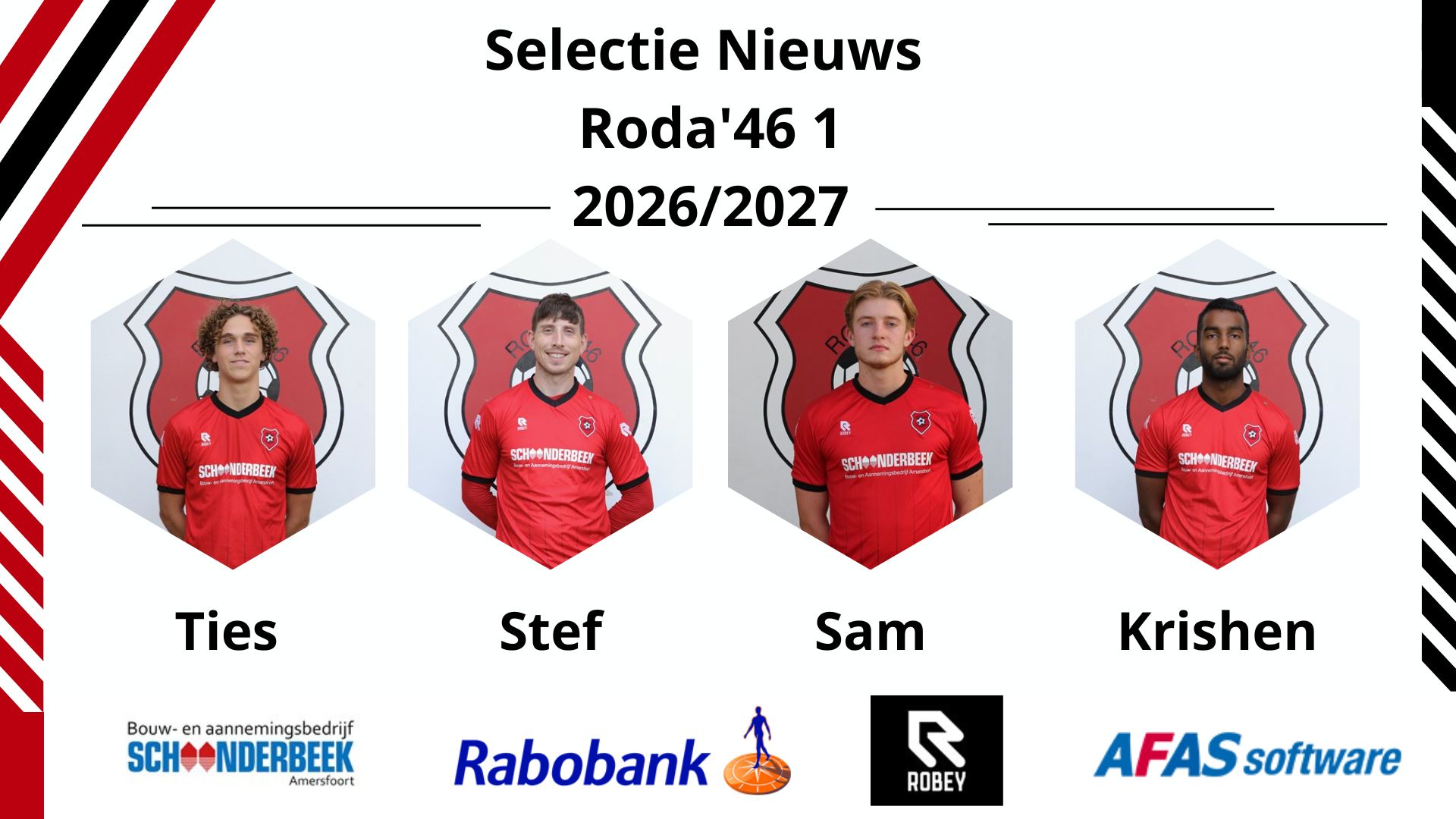 Roda'46 Selectienieuws deel twee 2026 - 2027