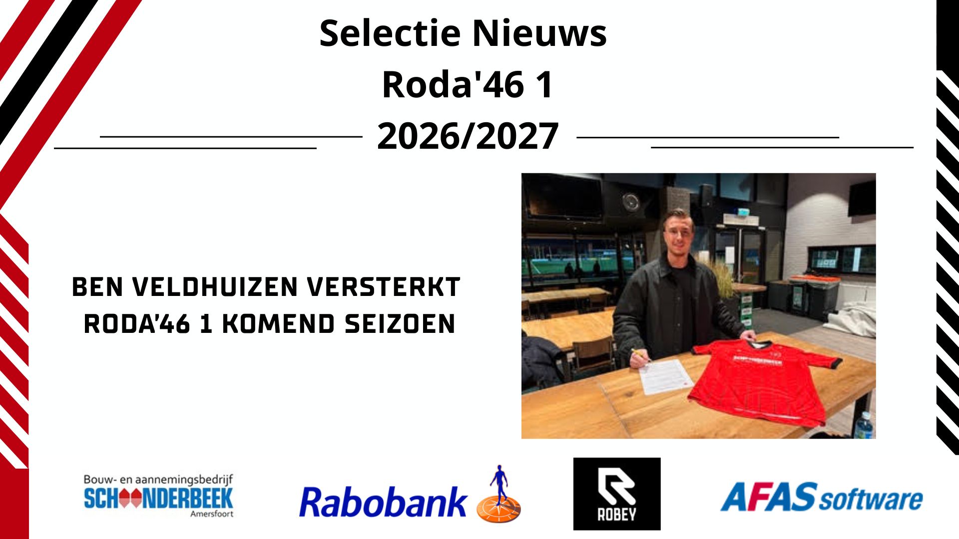 Ben Veldhuizen versterkt Roda’46 1 komend seizoen