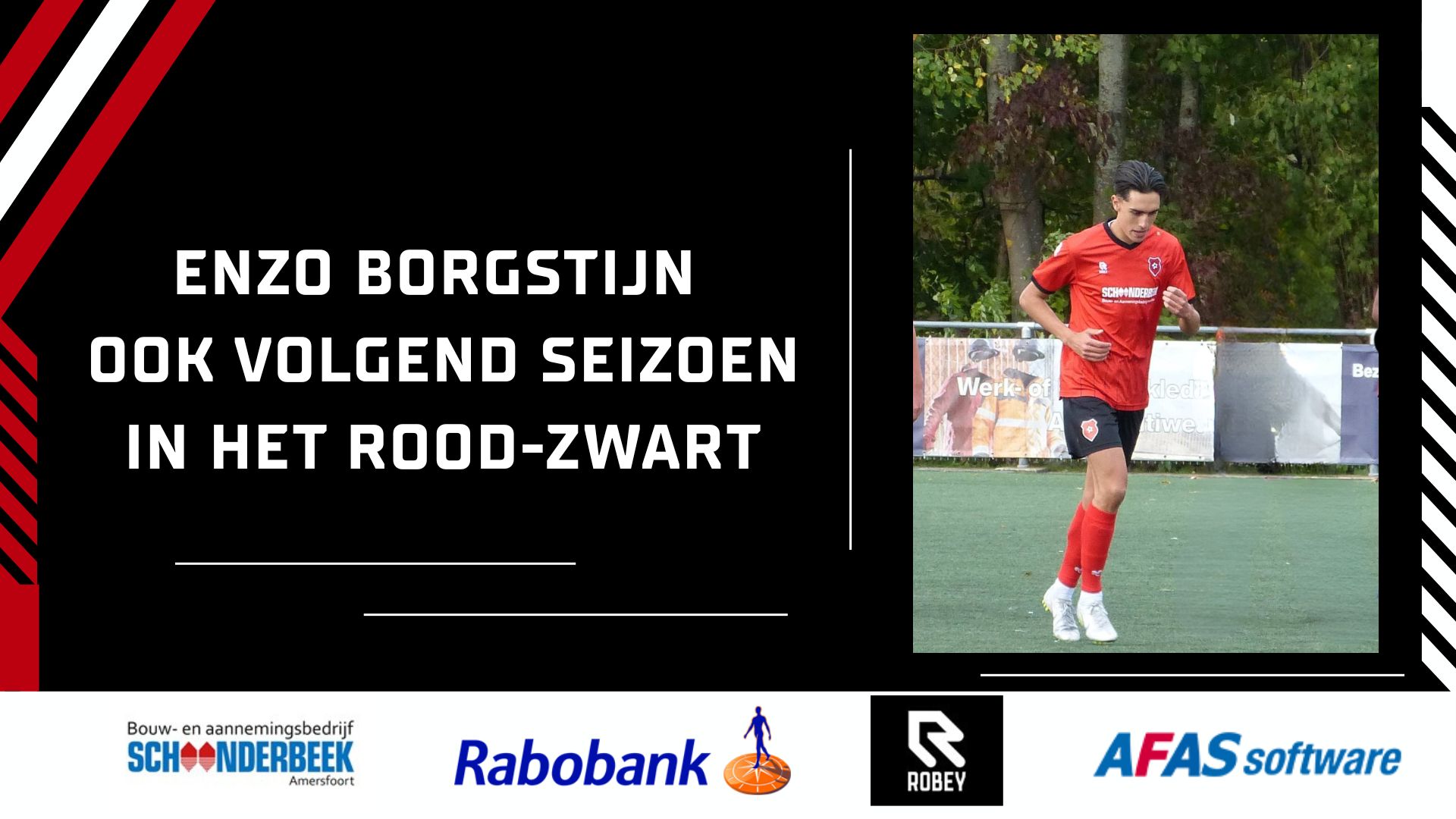 Enzo Borgstijn ook volgend seizoen in het rood-zwart
